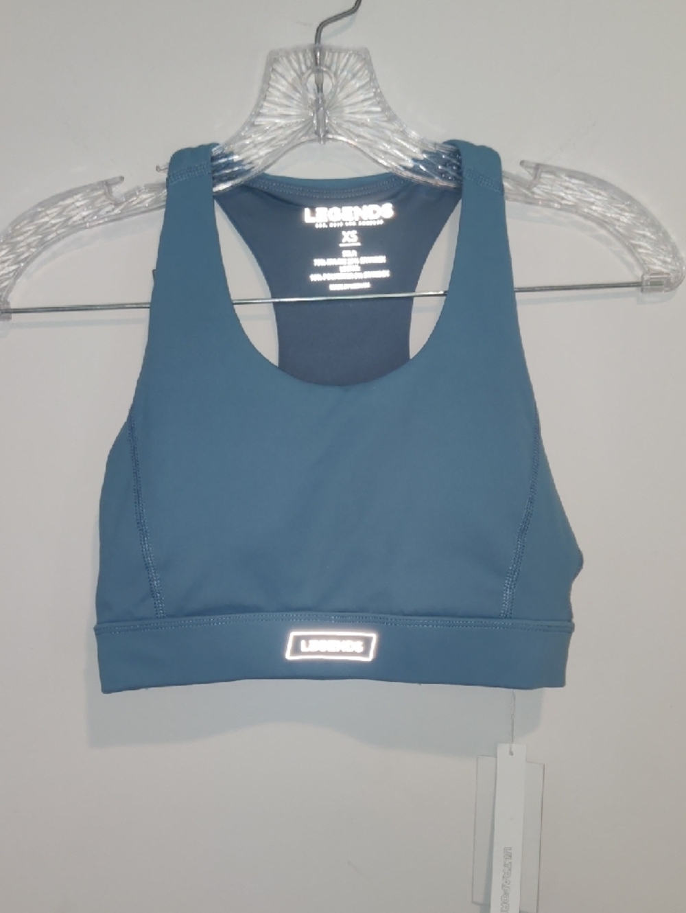 Legends Women's Blue Racerback Sports Bra - Picture 4 of 7